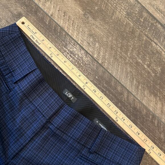 LOFT Women's Marisa Straight Leg Trouser Pants Navy Size 12 - Picture 5 of 8